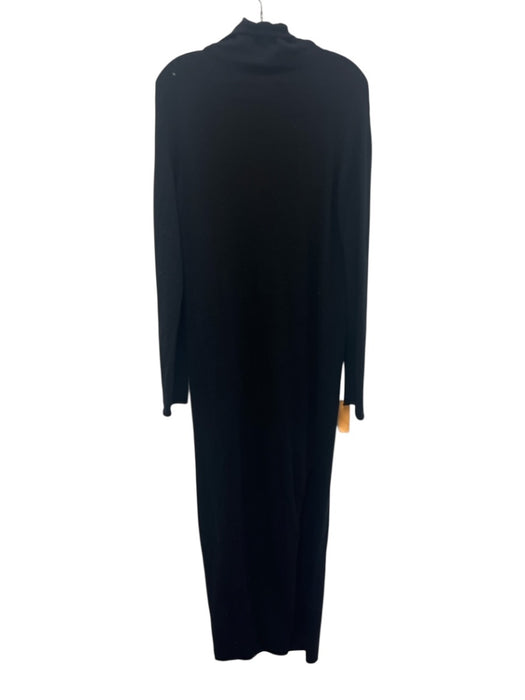 Lost & Found Size Est Small Black Wool Blend Long Sleeve Turtle Neck Knit Dress Black / Est Small