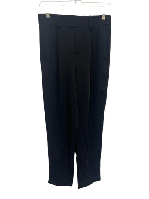 Vince Size XS Black Polyester Mid Rise Pleated Pockets Tapered Pants Black / XS