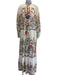 La Double J Size Small White & Multi Silk Long Sleeve Floral Print Maxi Dress White & Multi / Small