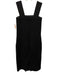 Zero + Maria Cornejo Size 4 Black Sleeveless Waffle Texture Pockets Midi Dress Black / 4