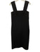 Zero + Maria Cornejo Size 4 Black Sleeveless Waffle Texture Pockets Midi Dress Black / 4