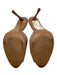 Steve Madden Shoe Size 8 Blush Beige Leather Upper Peep Toe Patent Mule Pumps Blush Beige / 8