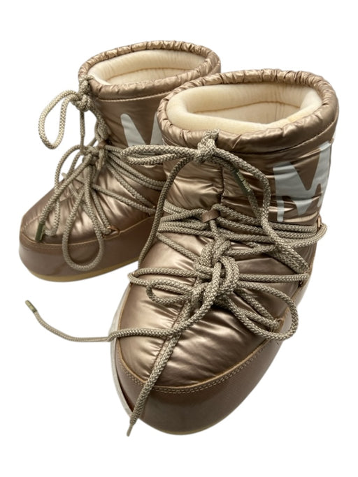 Tecnica Shoe Size 7/8.5 Rose Gold & White Synthetic round toe lace up Boots Rose Gold & White / 7/8.5