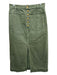 Ulla Johnson Size 8 Green Cotton Denim Button Front Patch Pocket Midi Skirt Green / 8