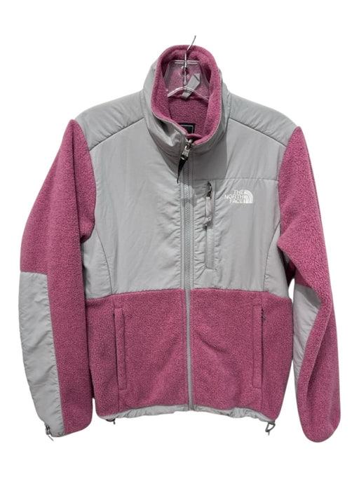 The North Face Size S Pink & gray Polyester & Nylon Fleece Mock Neck Jacket Pink & gray / S