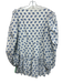 Caroline Constas Size M White & Blue Cotton Blend floral print Square Neck Dress White & Blue / M