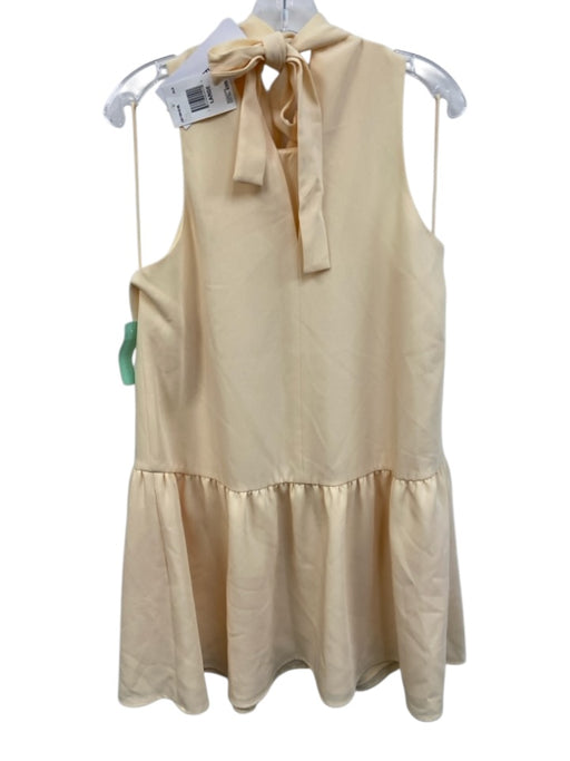 Elizabeth & James Size L Butter Yellow Triacetate Blend Sleeveless Tiered Dress Butter Yellow / L