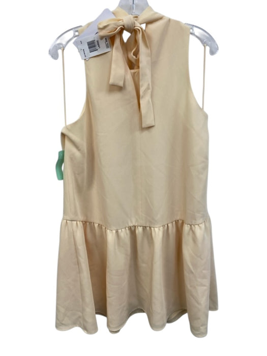 Elizabeth & James Size L Butter Yellow Triacetate Blend Sleeveless Tiered Dress Butter Yellow / L