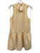 Elizabeth & James Size L Butter Yellow Triacetate Blend Sleeveless Tiered Dress Butter Yellow / L