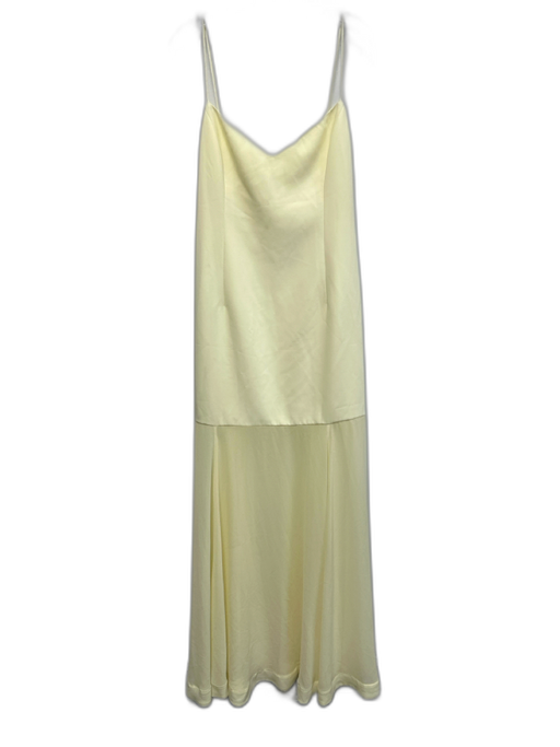 Lovers + Friends Size L Pale Yellow Polyester Blend Spaghetti Strap Gown Pale Yellow / L