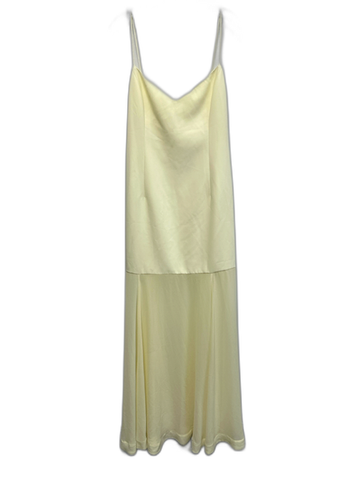 Lovers + Friends Size L Pale Yellow Polyester Blend Spaghetti Strap Gown Pale Yellow / L