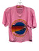 Aviator Nation Size M Pink & Multi Polyester Blend Raw Edge Graphic Crop Top Pink & Multi / M