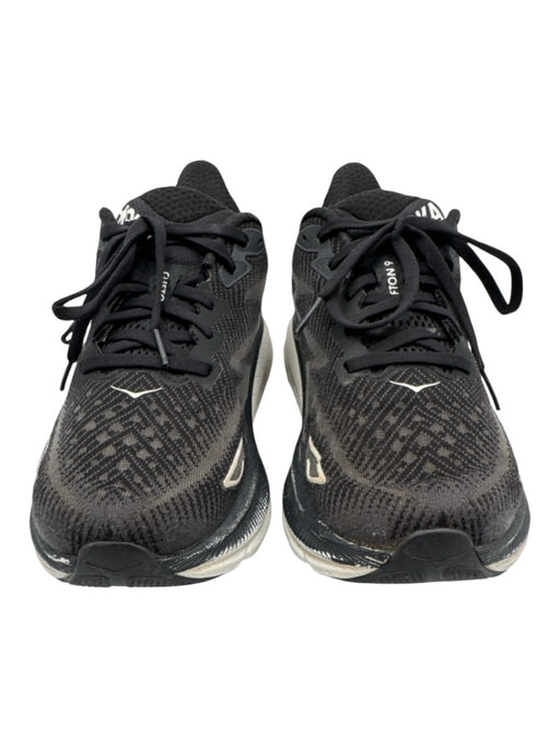 Hoka Shoe Size 9 Black & White Synthetic Mesh lace up Running Sneakers Black & White / 9