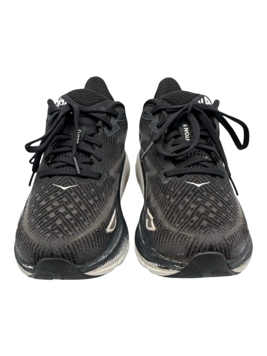 Hoka Shoe Size 9 Black & White Synthetic Mesh lace up Running Sneakers Black & White / 9