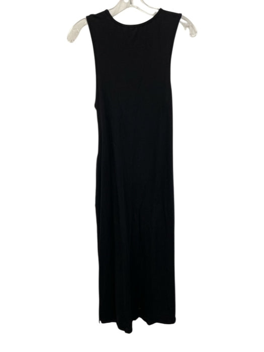 Apiece Apart Size L Black Cotton Blend Twist Waist Sleeveless Maxi Dress Black / L