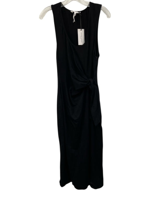 Apiece Apart Size L Black Cotton Blend Twist Waist Sleeveless Maxi Dress Black / L