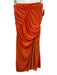 Simon Miller Size L Orange Polyester Elastic Waistband Ruched Front Slit Skirt Orange / L