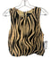 Le Superbe Size 6 Beige, Black, Green Viscose Blend Sleeveless Cropped Skirt Set Beige, Black, Green / 6