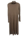 Vince Size Medium Taupe Lyocell blend Long Sleeve Heathered Mock Neck Maxi Dress Taupe / Medium