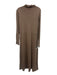 Vince Size Medium Taupe Lyocell blend Long Sleeve Heathered Mock Neck Maxi Dress Taupe / Medium