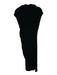 By Anthropologie Size Medium Black Polyester Sleeveless Velvet Ruched Maxi Dress Black / Medium