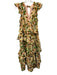 Marie Oliver Size 6 Yellow, Green, Orange Cotton Ruffle Cap Sleeve Tiered Dress Yellow, Green, Orange / 6