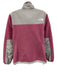 The North Face Size Small Pink & gray Polyester Zip Front Logo Pockets Sweater Pink & gray / Small