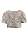 Ulla Johnson Size 8 Pale Pink Cotton Short Puff Sleeve Paneled Back Zip Top Pale Pink / 8