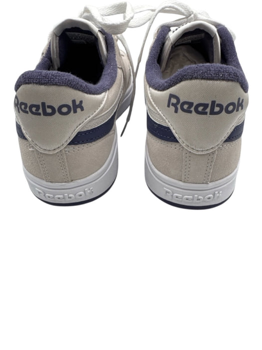 Reebok Shoe Size 9 Purple, Gray, White Leather Upper Round Toe Logo Sneakers Purple, Gray, White / 9