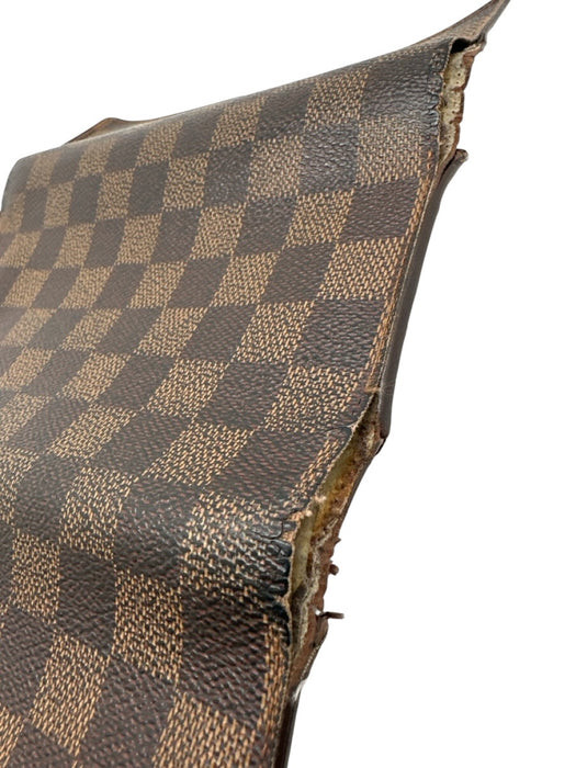 Louis Vuitton Brown Coated Canvas Damier Ebene Snap Closure Multi pocket Wallets Brown