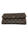 Louis Vuitton Brown Coated Canvas Damier Ebene Snap Closure Multi pocket Wallets Brown
