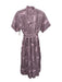 Elisamama Size M Pink & Burgundy Print Cotton Abstract Button Down Maxi Dress Pink & Burgundy Print / M