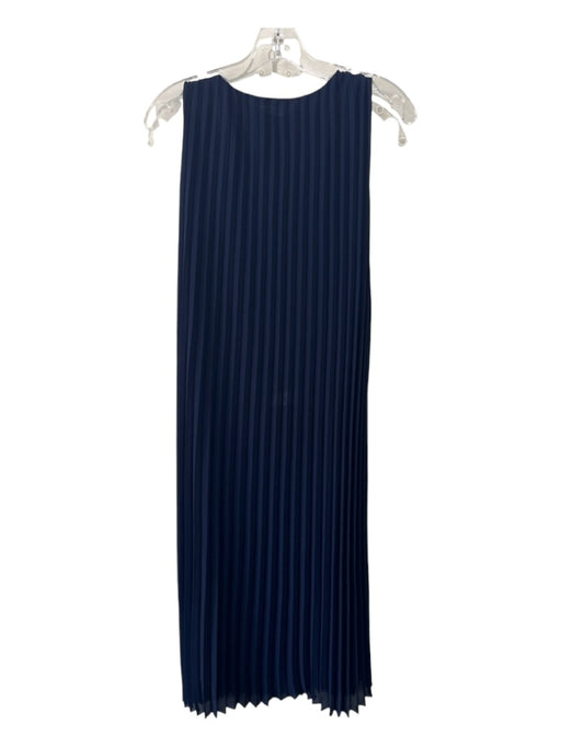 J. McLaughlin Size M Navy Polyester Pleated Sleeveless Maxi Dress Navy / M