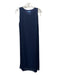 J. McLaughlin Size M Navy Polyester Pleated Sleeveless Maxi Dress Navy / M