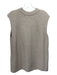 Vince Size L Beige Wool & Cashmere Ribbed Side Slits Sleeveless Sweater Beige / L