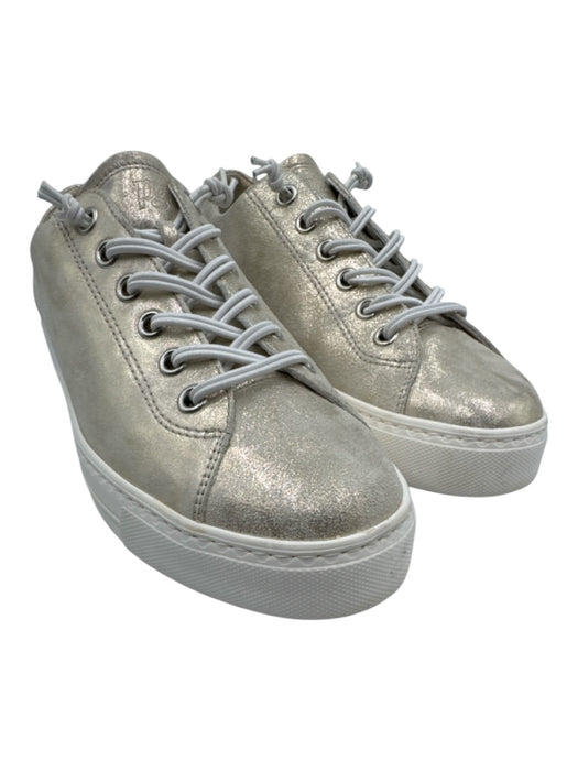 Paul Green Shoe Size 6.5 Champagne Gold Leather Upper Metallic Shimmer Sneakers Champagne Gold / 6.5