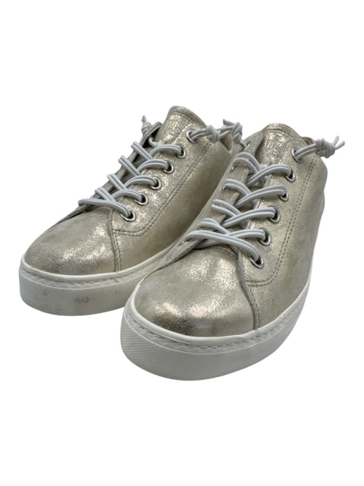 Paul Green Shoe Size 6.5 Champagne Gold Leather Upper Metallic Shimmer Sneakers Champagne Gold / 6.5