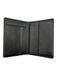 Prada Black Nylon & Leather Silver Logo Card Slots Fold Wallets Black
