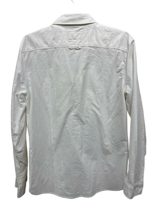 John Elliot NWT Size XL White Cotton Solid Oxford Button up Long Sleeve Shirt White / XL
