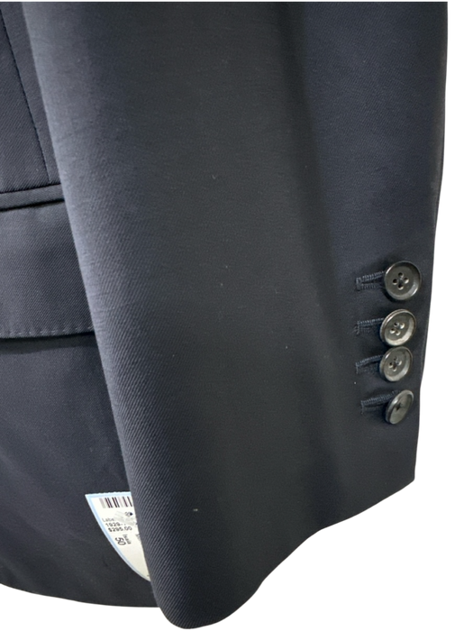 Isaia Navy Wool Solid 3 button Men's Blazer Navy / 50
