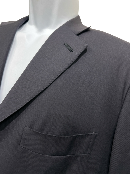 Isaia Navy Wool Solid 3 button Men's Blazer Navy / 50