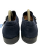 Zegna Shoe Size 8 Navy Suede Solid Double Monk Strap Dress Men's Shoes Navy / 8