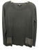 Lafayette 148 Size P Black Wool Blend Faux Leather Pocket Rib Knit Sweater Black / P