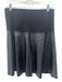 Lafayette 148 Size S Black Viscose Blend Faux Leather Paneled Back Zip Skirt Black / S