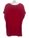 Diane Von Furstenberg Size S Red Triacetate Short Sleeve V Neck Hem Detail Dress Red / S