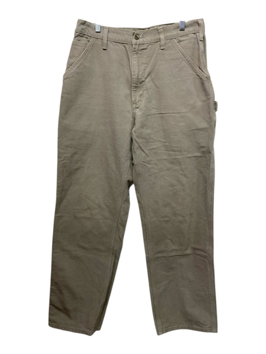 Carhartt Size 34 Tan Cotton Solid Zip Fly Men's Pants Tan / 34