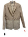 Pinko Size 42 Beige Polyamide Blend Fabric Block Textured Button Front Jacket Beige / 42