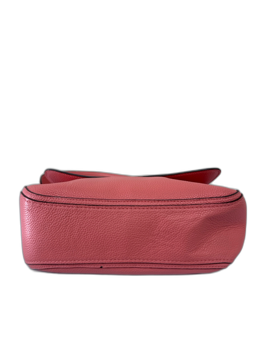 Kate Spade Pink Leather Flap Top Magnetic Snap Multiple Straps Bag Pink