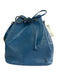 Louis Vuitton Blue Epi Leather Drawstring Adjustable Strap Bucket Bag Blue / Medium