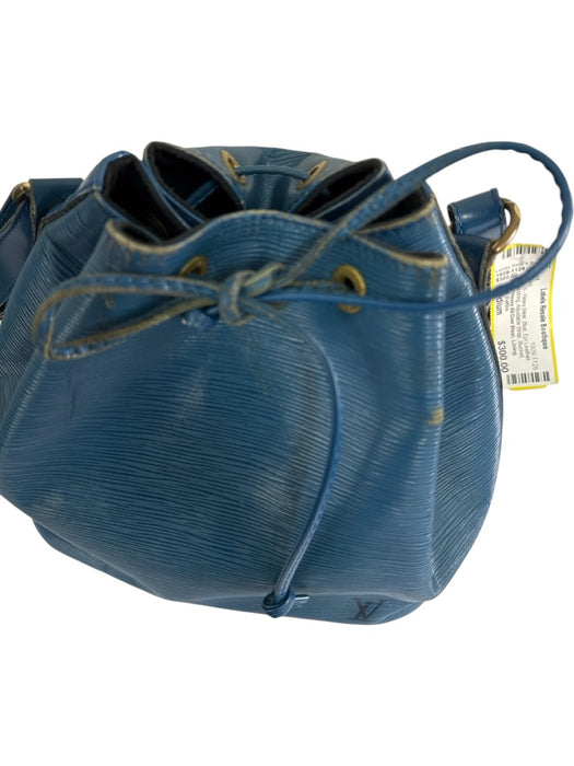 Louis Vuitton Blue Epi Leather Drawstring Adjustable Strap Bucket Bag Blue / Medium